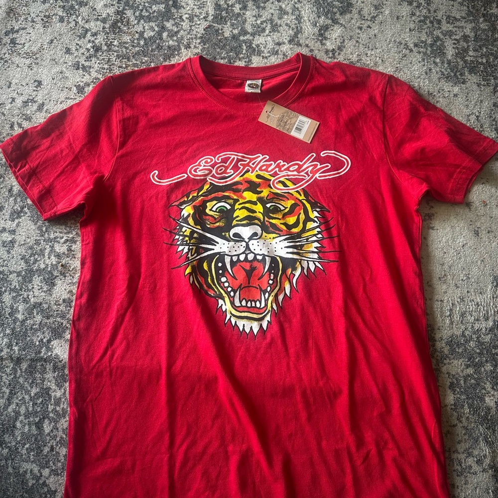 NWT Ed Hardy Boys Red Graphic T-Shirt